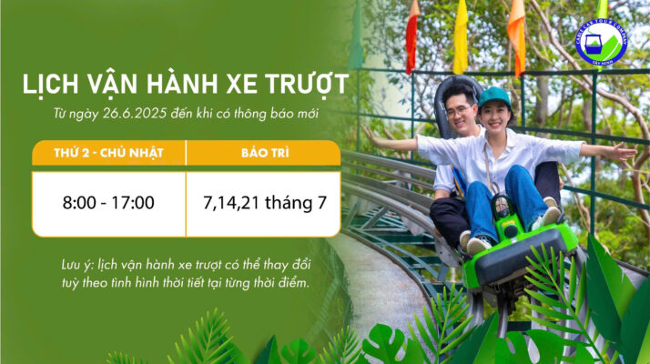 Lịch Vận Hành Máng Trượt Núi Bà Đen, Giờ hoạt động máng trượt Núi Bà Đen, Giờ Hoạt Động Xe Trượt Núi Bà Đen