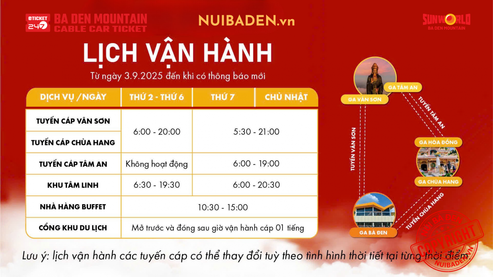 giờ hoạt động khu du lịch núi bà đen, giờ mở cửa khu du lịch núi bà đen, giờ đóng cửa khu du lịch núi bà đen