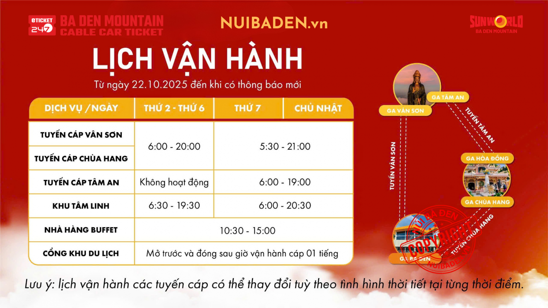 giờ hoạt động khu du lịch núi bà đen, giờ mở cửa khu du lịch núi bà đen, giờ đóng cửa khu du lịch núi bà đen