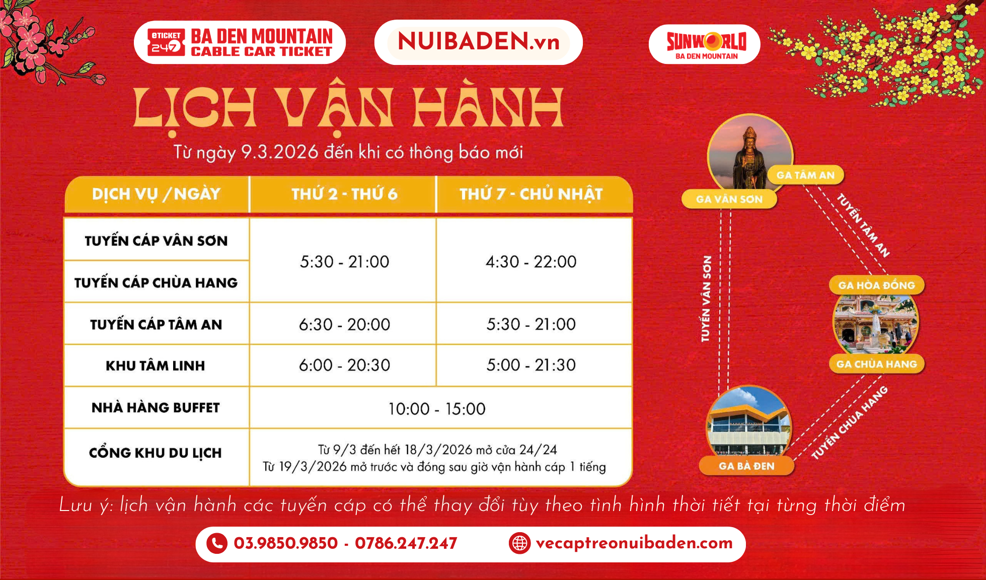 giờ hoạt động khu du lịch núi bà đen, giờ mở cửa khu du lịch núi bà đen, giờ đóng cửa khu du lịch núi bà đen